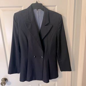CARDUCCI Prodotti deleganza size 10 Navy blue blazer with light blue silk inside